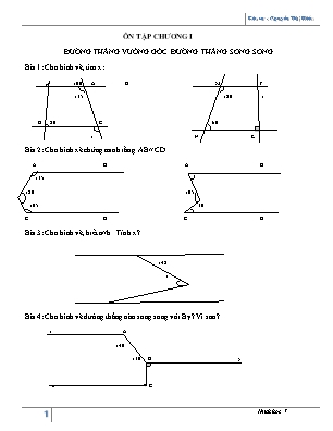 Ôn tập Hình học 7 - Chương I - Đường thẳng vuông góc. Đường thẳng song song