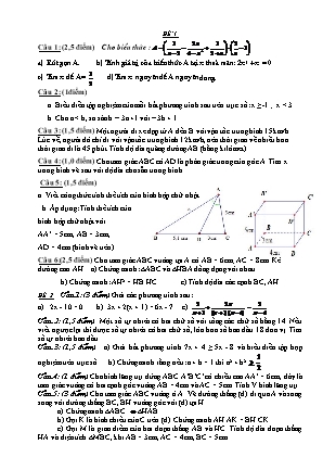 Đề kiểm tra học kỳ II môn Toán Lớp 8 - Đề 1 (Có đáp án)