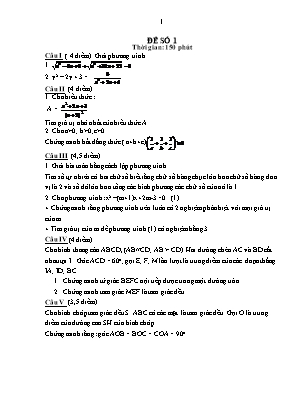 40 Đề thi thử vào Lớp 10 THPT môn Toán