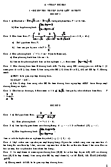 Bộ đề ôn thi tuyển sinh vào Lớp 10 THPT môn Toán