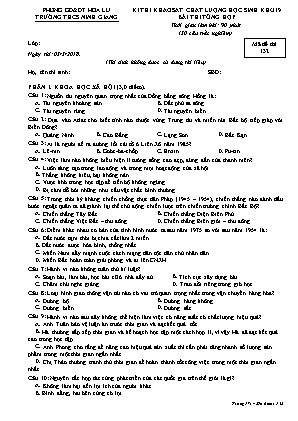 Kì thi khảo sát chất lượng học sinh Khối 9 - Bài thi tổng hợp - Mã đề thi 132 - Trường THCS Ninh Giang