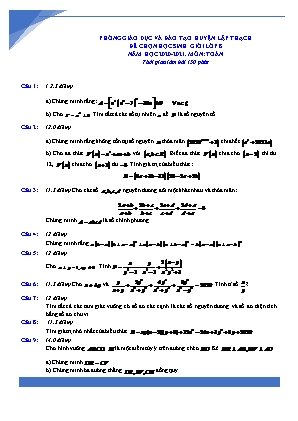 Đề chọn học sinh giỏi lớp 8 - Môn: Toán