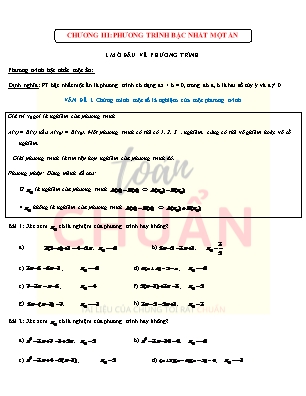 Đề cương ôn tập môn Toán khối lớp 8