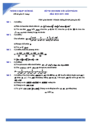 Đề thi học sinh giỏi - Môn Toán 8