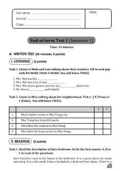 End - Of - term test 1 (semester 1)