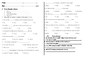 Kiểm tra 15 môn Anh 7