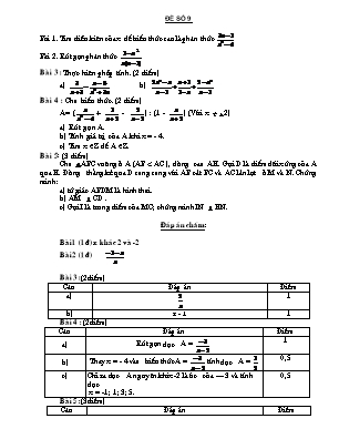 Một số đề thi học kì I môn Toán 8