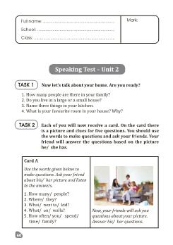 Tiếng Anh 6 - Speaking Test – Unit 2