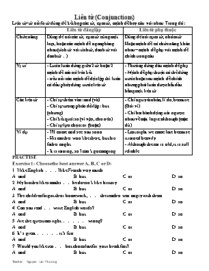 Tiếng Anh 7 - Liên từ (Conjunctions)