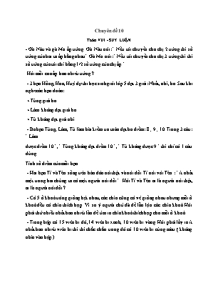 Bồi dưỡng môn Tiếng Việt Lớp 5 - Chuyên đề 10