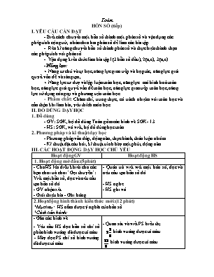 Giáo án môn Toán Lớp 5 - Hỗn số (Tiếp theo)