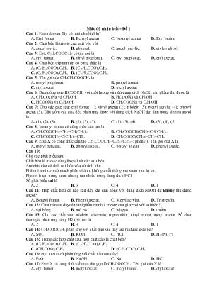 Tuyển tập 3000 bài tập Hóa học Lớp 12 (Có đáp án)