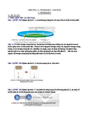 Đề cương ôn tập Hóa học Lớp 11 (Chân trời sáng tạo) - Chương 2: Nitrogen – Sulfur