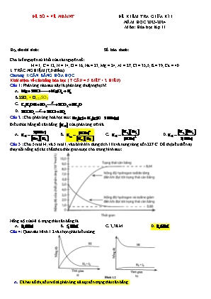 Đề kiểm tra giữa kì I môn Hóa học Lớp 11 (Cánh diều) - Năm học 2023-2024 (Có đáp án)