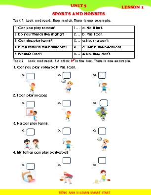 Bài tập Tiếng Anh 3 (iLearn Smart Start)