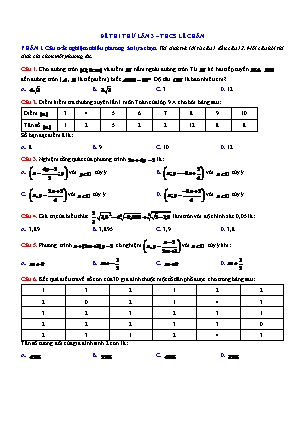 Đề thi thử lần 3 môn Toán Lớp 9 - Trường THCS Lê Chân (Có đáp án)