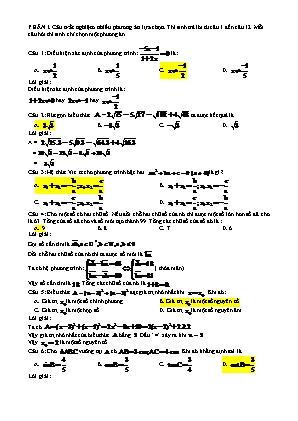 Đề thi thử THPT môn Toán vào Lớp 10 (Có đáp án)