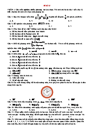Đề thi Toán tuyển sinh vào Lớp 10 THPT (Có đáp án)